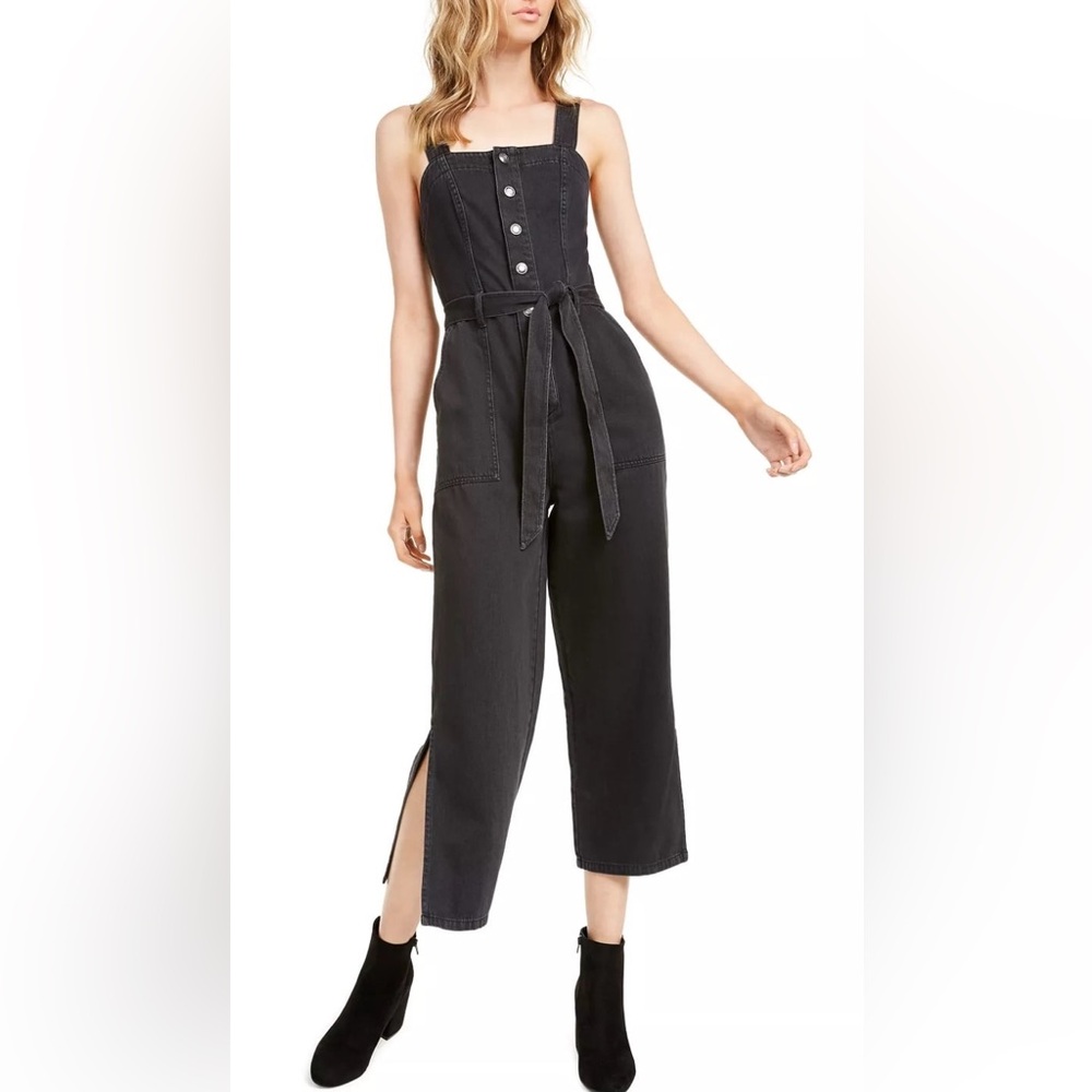 NWT OAT New York Women's Black Volcano Side-Slit Jumpsuit Black Size 0